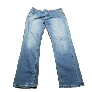 G Star Raw 3301 Jeans Men's Size 34  Blue Denim Made In Italy Originals (35x32)